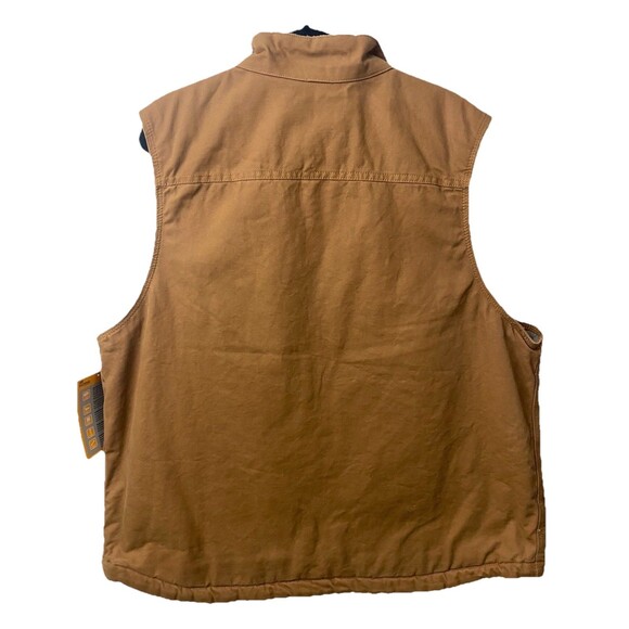 Berne Mens Canyon Sherpa Lined Vest XL, Brown Canvass - Picture 2 of 9